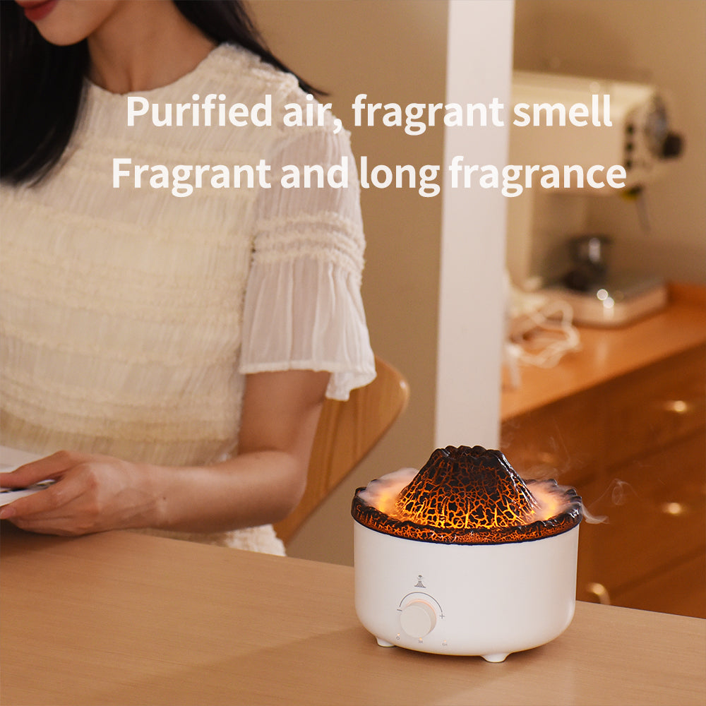 🌋 Volcano-Shaped Humidifier [Circular Clouds]